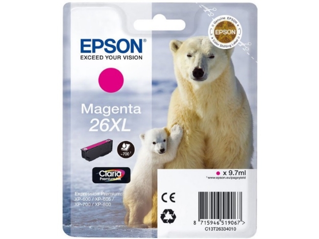 ΜΕΛΑΝΙ EPSON T263340 26XL XP510/XP500 MAGENTA