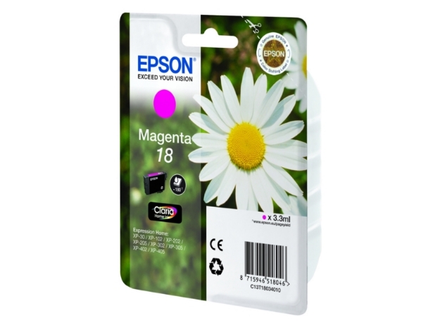 ΜΕΛΑΝΙ EPSON T180340  C13T18034010 MAGENTA CRTR