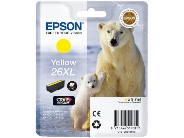 ΜΕΛΑΝΙ EPSON T263440 26XL XP510/XP500 YELLOW CRTR 