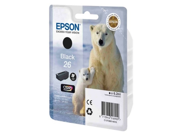 ΜΕΛΑΝΙ EPSON T260140  C13T26014010 BLACK CRTR 