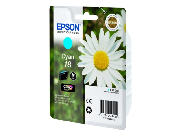 ΜΕΛΑΝΙ EPSON T180240  C13T18024010 CYAN CRTR