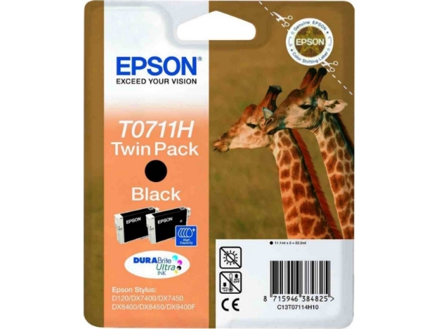 ΜΕΛΑΝΙ EPSON T071140H20 STDX7450 TWIN PACK 