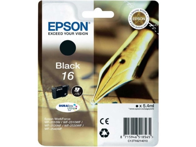 ΜΕΛΑΝΙ EPSON T162140  C13T16214010 BLACK CRTR