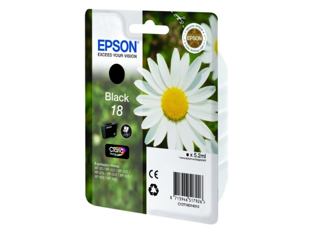 ΜΕΛΑΝΙ EPSON T180140  C13T18014010 BLACK CRTR