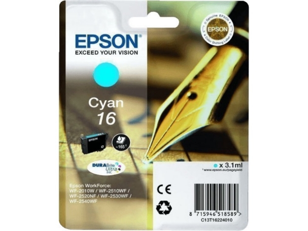 ΜΕΛΑΝΙ EPSON T162240  C13T16224010 CYAN CRTR