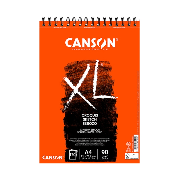 ΜΠΛΟΚ CANSON XL CROQUIS SP.  A4 90gr 120Φ.