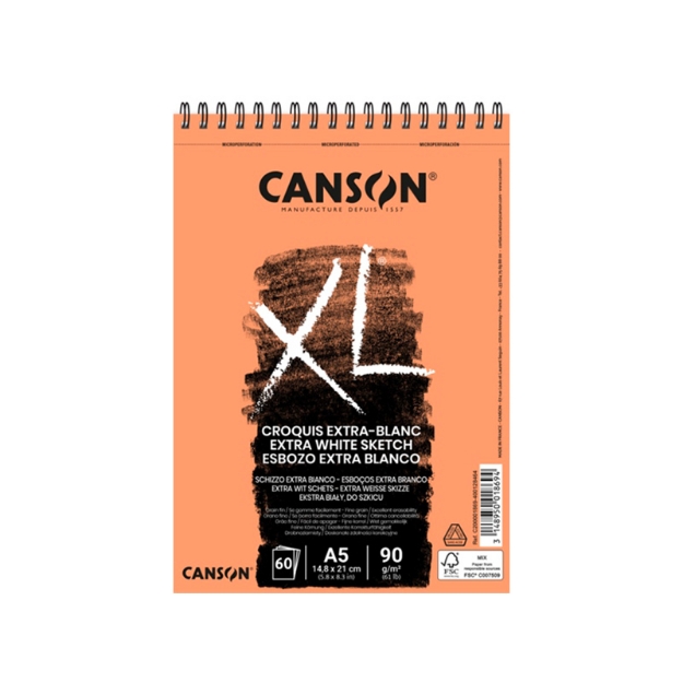 ΜΠΛΟΚ CANSON XL EXTRA WHITE SP. A5 90gr 60Φ 