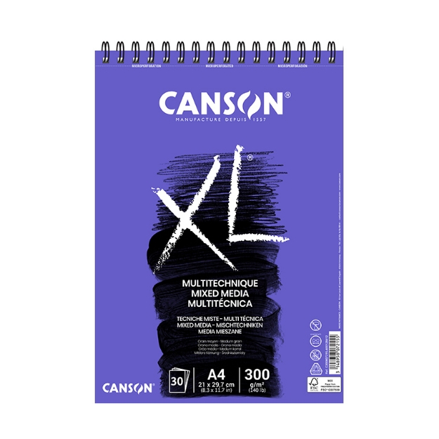 ΜΠΛΟΚ CANSON XL MIXMEDIA SP. Α4 300gr 30φ