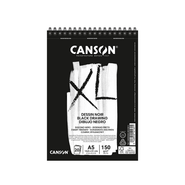 ΜΠΛΟΚ CANSON XL BLACK SP. Α5   150gr 20φ