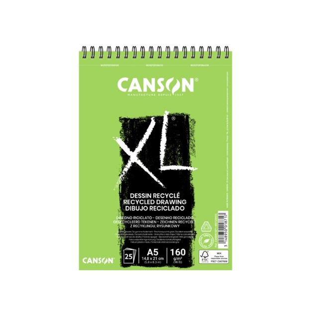 ΜΠΛΟΚ CANSON XL RECYCLE SP. Α5 160gr 25φ