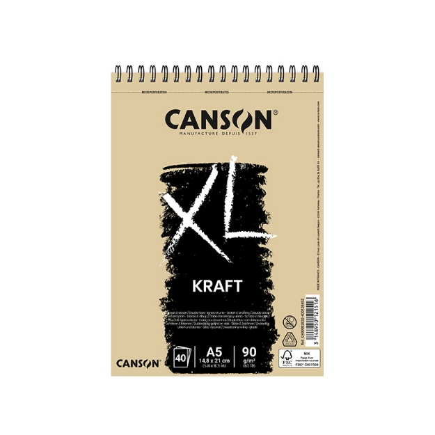 ΜΠΛΟΚ CANSON XL KRAFT SP. A5 90gr 60Φ