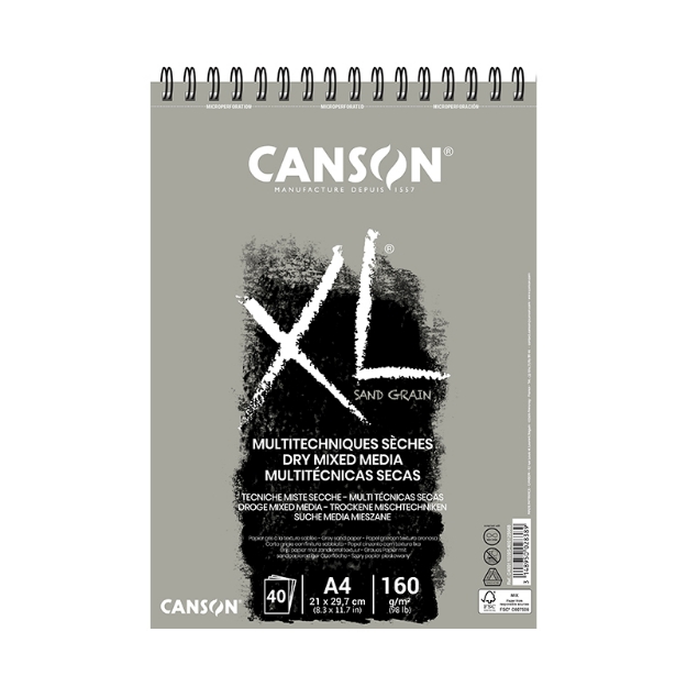 ΜΠΛΟΚ CANSON XL SAND GRAIN SP.GREY Α4 160gr 40φ