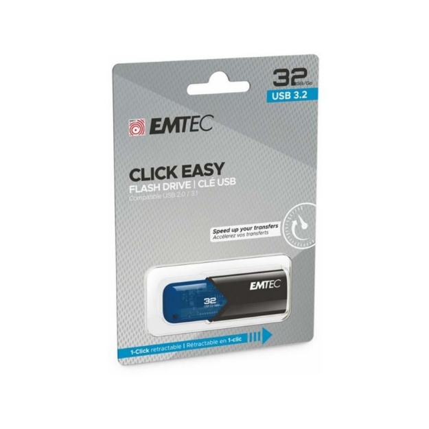ΔΙΣΚΟΙ EMTEC FLASH USB 3.2 32GB CLICK EASY B110 BLUE