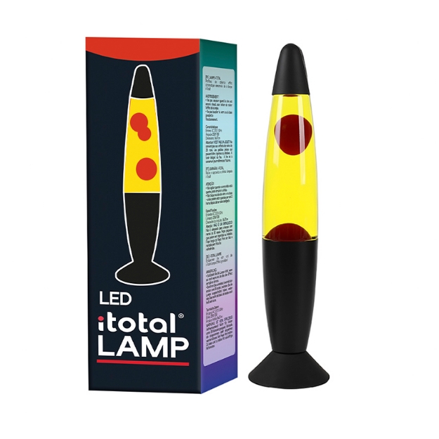 ΛΑΜΠΑ i-TOTAL XL2682 LED LAVA YELLOW-RED LAMP 35cm BLACK