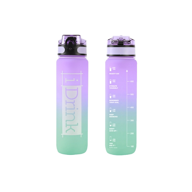 ΠΑΓΟΥΡΙ i DRINK ID2122 TRITAN 1000ml PURPLE-AQUAMARINE