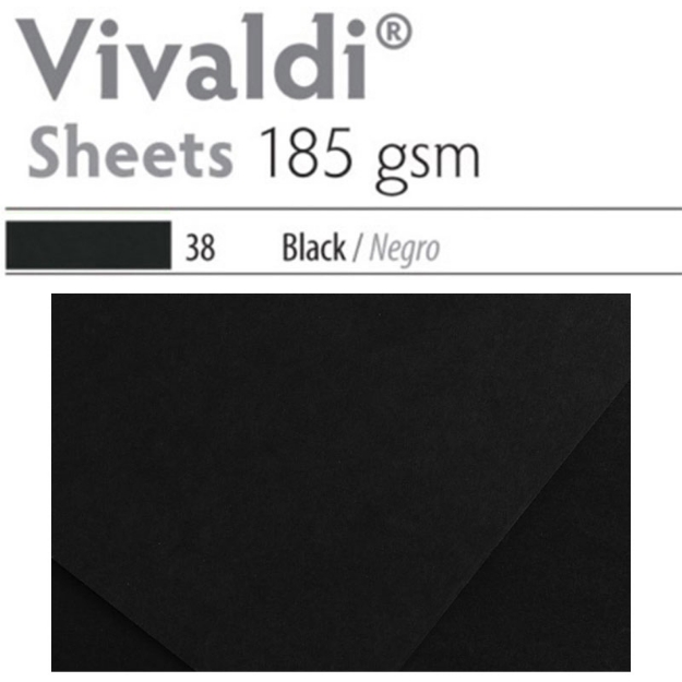 ΧΑΡΤΙ CANSON VIVALDI 50x65 185gr 38 BLACK