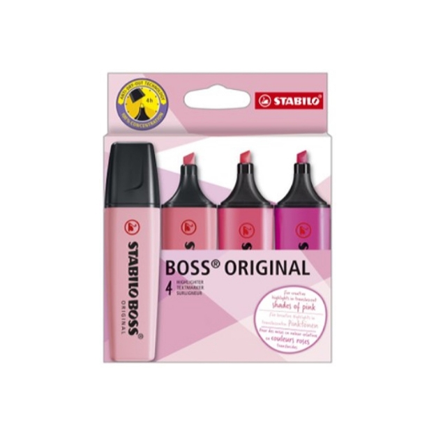 ΜΑΡΚΑΔΟΡΟΙ STABILO BOSS SET/4τεμ SHADES OF PINK