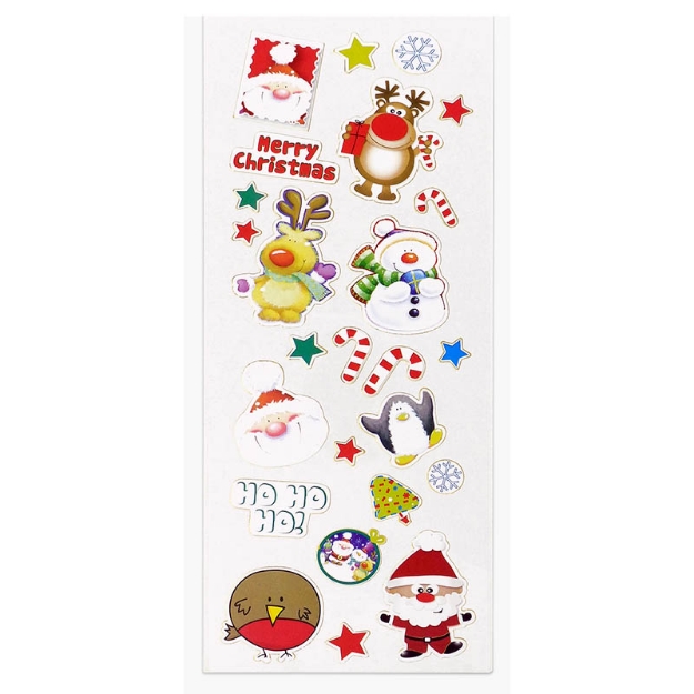 ΑΥΤΟΚΟΛΛΗΤΑ STICKERS  633 XMAS SANTA STAMP 31X11cm