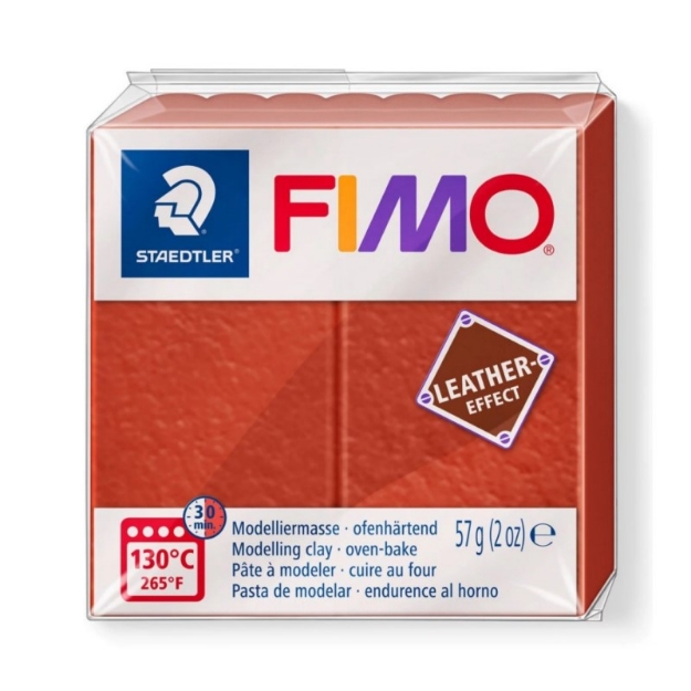 ΠΗΛΟΣ STAEDTLER 57gr FIMO LEATHER EFF. 749 RUST