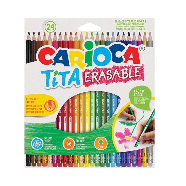 ΞΥΛΟΜΠΟΓΙΕΣ CARIOCA 42938 TITA ERASABLE 24τεμ