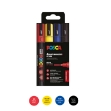 Εικόνα της ΜΑΡΚΑΔΟΡΟΙ UNI POSCA  PC-5M MEDIUM ΣΕΤ 4 BASIC