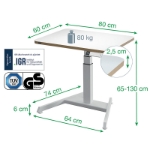ΓΡΑΦΕΙΟ LEITZ 653401 ELECTR.SIT STAND.DESK ERGO