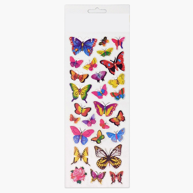 ΑΥΤΟΚΟΛΛΗΤΑ STICKERS  612 BUTTERFLIES 31X11cm