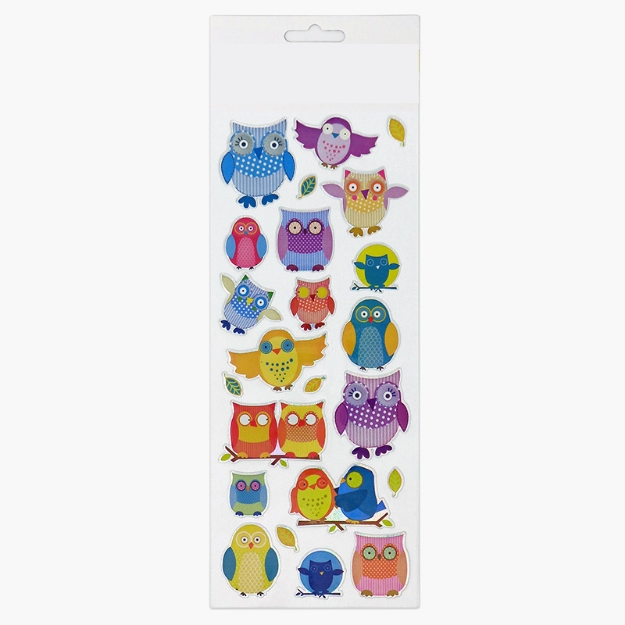 ΑΥΤΟΚΟΛΛΗΤΑ STICKERS  841 FUNCY OWLS 31X11cm