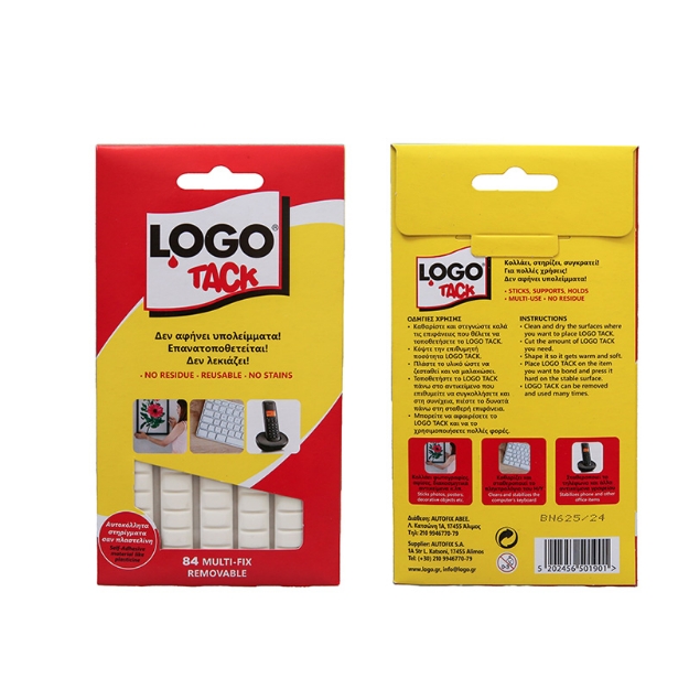 ΠΛΑΣΤΕΛΙΝΗ LOGO TACK WHITE 84ΤΕΜ