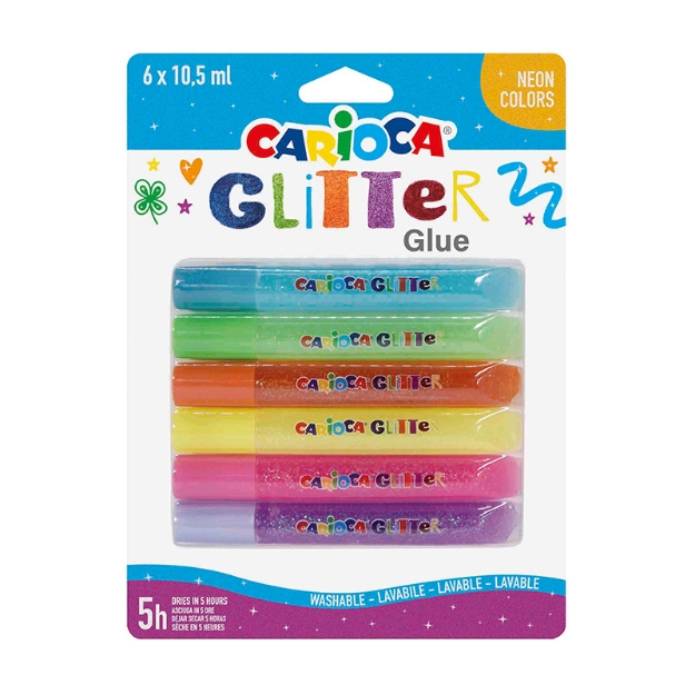 ΚΟΛΛΑ CARIOCA 42111 NEON  GLIT.GLUE/6 10,5ml CN