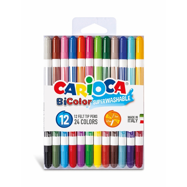 ΜΑΡΚΑΔΟΡΟΙ CARIOCA BI-COLOR/12 SUPERWASHABLE 42265