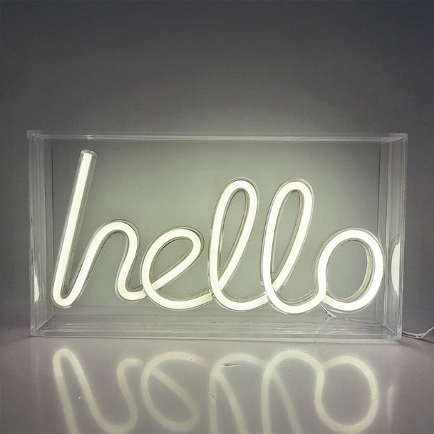 ΕΠΙΓΡΑΦΗ i-TOTAL XL2763 NEON LED HELLO 23x13cm