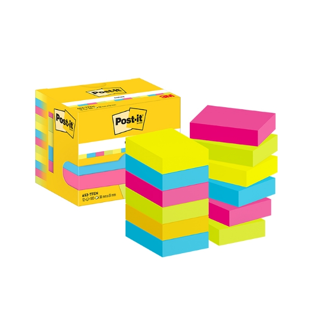 ΧΑΡΤΑΚΙΑ 3Μ 653 TFEN ENERGETIC COlOUR 51x38(100φ)12τεμ