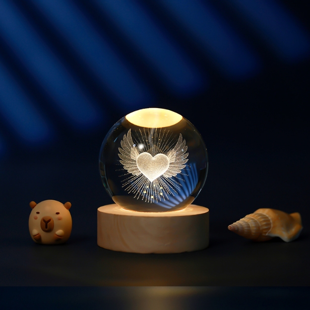 ΛΑΜΠΑ i-TOTAL XL2717C CRYSTAL BALL HEART SMALL 6cm