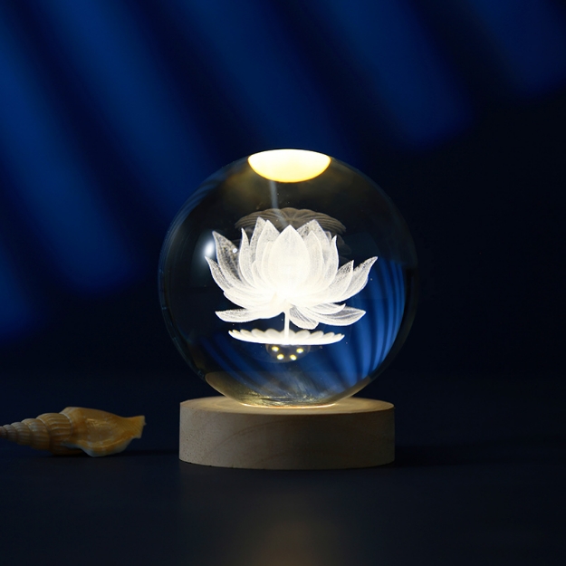 ΛΑΜΠΑ i-TOTAL XL2712E CRYSTAL BALL LOTUS LARGE 10cm