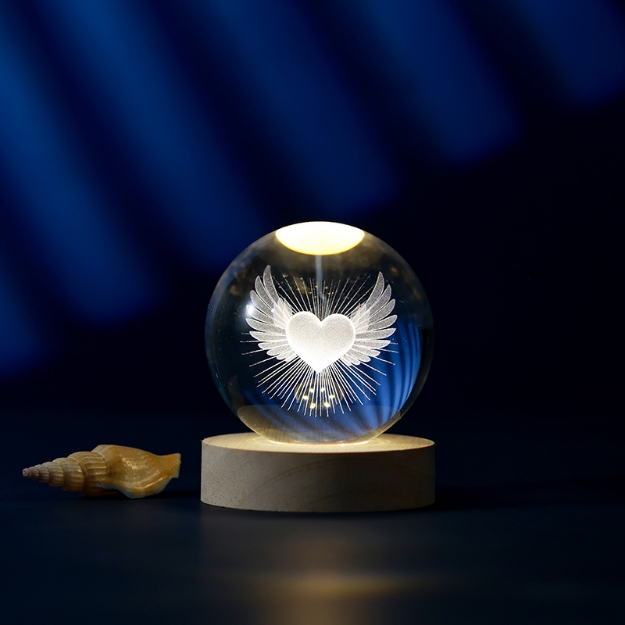 ΛΑΜΠΑ i-TOTAL XL2717D CRYSTAL BALL HEART MEDIUM 8cm