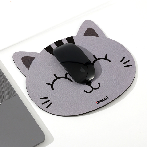 MOUSE PAD i-TOTAL XL2552M GREY CAT DIE-CUT 24,7x21