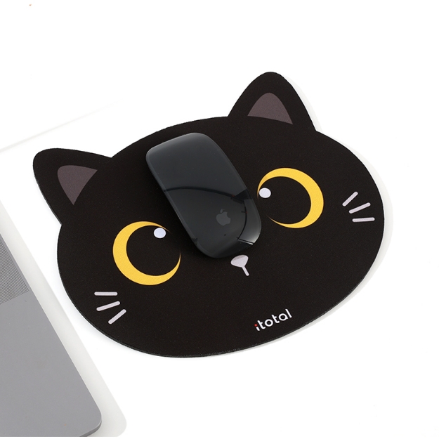 MOUSE PAD i-TOTAL XL2552K BLACK CAT DIE-CUT 24,7x2