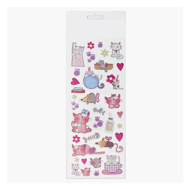 ΑΥΤΟΚΟΛΛΗΤΑ STICKERS  705 CUTE CATS 31X11cm