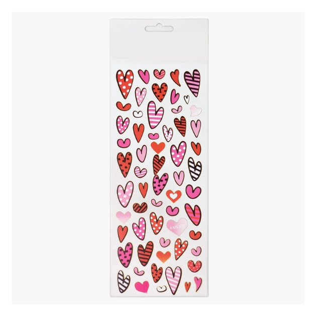 ΑΥΤΟΚΟΛΛΗΤΑ STICKERS  102 PINK HEARTS 31X11cm