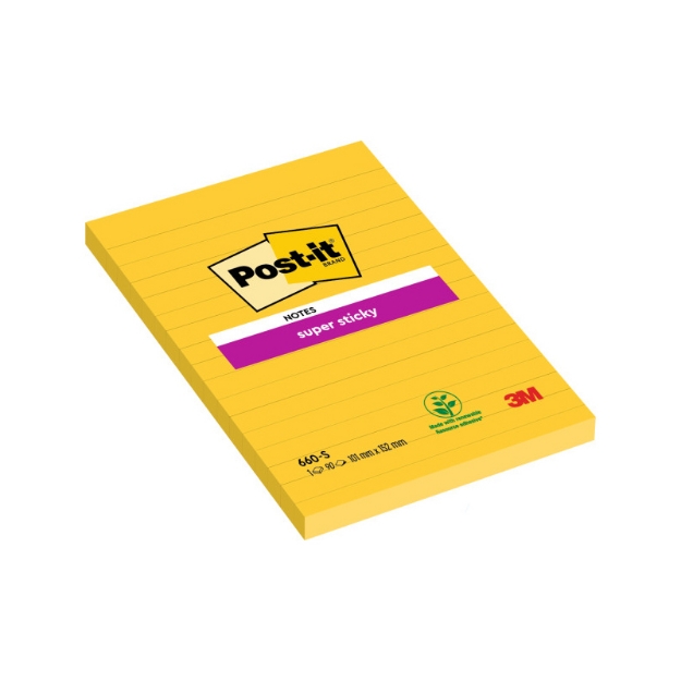 ΧΑΡΤΑΚΙΑ 3Μ 660 S SUP.STICKY ΡΙΓΕ 102x152(90φ)