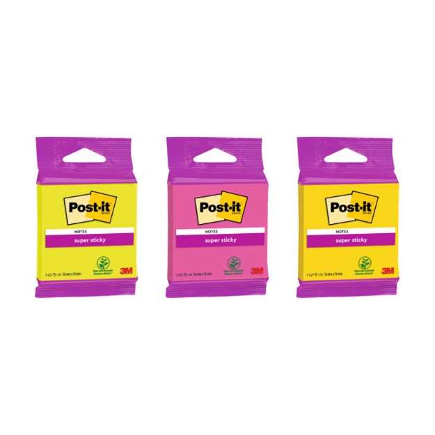 ΧΑΡΤΑΚΙΑ 3Μ 6820-SS3 76X76 (75φ) FLUO MIXED COL