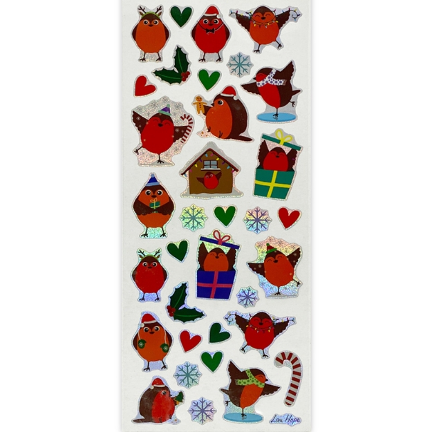 ΑΥΤΟΚΟΛΛΗΤΑ STICKERS 2326 XMAS CHR.ROBINS 31X11cm