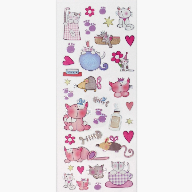 ΑΥΤΟΚΟΛΛΗΤΑ STICKERS  705 CUTE CATS 31X11cm