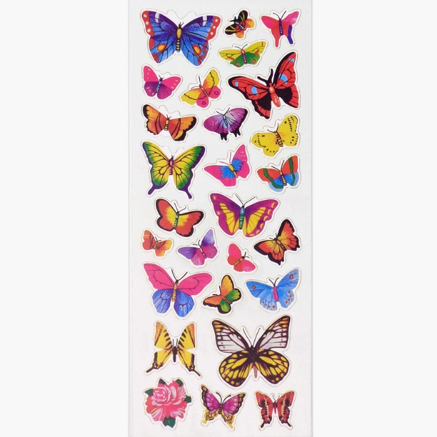 ΑΥΤΟΚΟΛΛΗΤΑ STICKERS  612 BUTTERFLIES 31X11cm