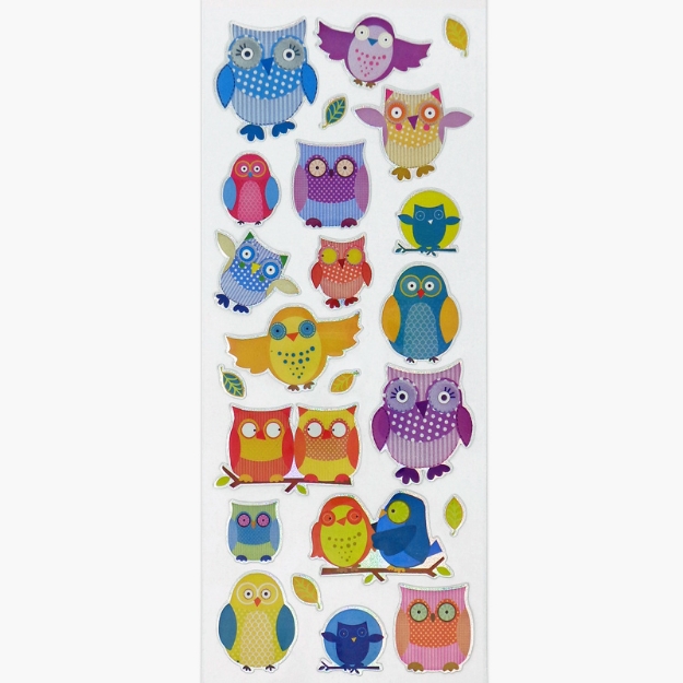 ΑΥΤΟΚΟΛΛΗΤΑ STICKERS  841 FUNCY OWLS 31X11cm