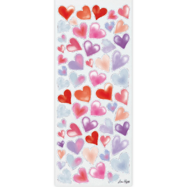 ΑΥΤΟΚΟΛΛΗΤΑ STICKERS 2407 HEARTS 31X11cm