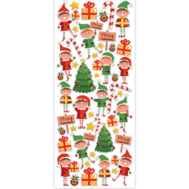 ΑΥΤΟΚΟΛΛΗΤΑ STICKERS 2410 XMAS ELVES 31X11cm