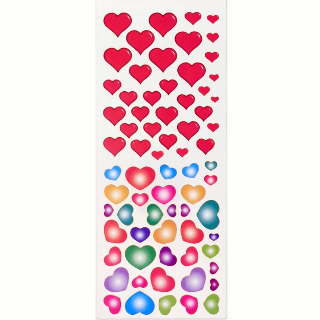 ΑΥΤΟΚΟΛΛΗΤΑ STICKERS  325  HEARTS MULTICOURED.31X11cm