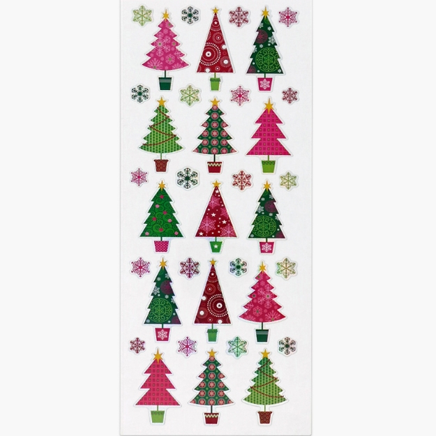 ΑΥΤΟΚΟΛΛΗΤΑ STICKERS  849 XMAS TREES 31X11cm